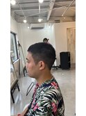 MEN'S HAIRブラックヘアグラデーションベリーショート