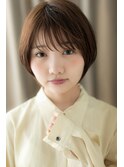 斜めバング黒髪暗髪マニッシュショートボブTb9上尾20代30代40代