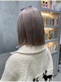 黒髪/ボブルフ/ネビージュ/小顔/ワンレン/前髪