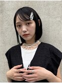 ◎ミニボブ縮毛矯正髪質改善ストレート顔まわりレイヤーカット