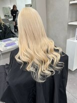 ベレーザ 渋谷(BELEZA)&nbsp;11559ミルクティーベージュ韓国風巻きホワイトブロンドロング