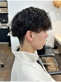 メンズカットツイストスパイラルパーマスペインカールショート