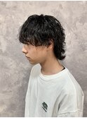 ウルフ 波巻きパーマ