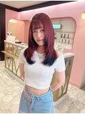 簡単スタイリング☆レイヤーカット×ピンクカラー
