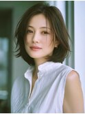 ☆ホワイトグレージュミニウルフデジタルパーマチェリーブラウン