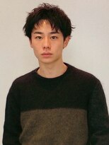 フィルムス 田町芝浦(FILMS) men'sカットスペインカールブルーブラック黒染めブリーチ/田町
