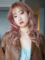 アイティーバイアルバム 下北沢店(IT by ALBUM)&nbsp;ダブルカラーブリーチ小顔顔周りレイヤー前髪カットロング_F0711