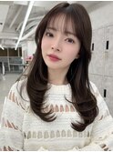 三鷹レイヤーカット韓国ダブルカラー顔周り前髪カットボブ