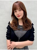 イメチェン/似合わせカット/フルバング／レッドブラウン/中野