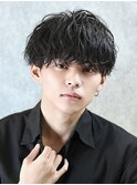 無造作緩めパーマルーズツイスパメンズマッシュ