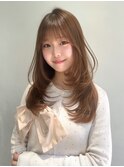 レイヤーカット髪質改善ミディアムブリーチなしダブルカラー