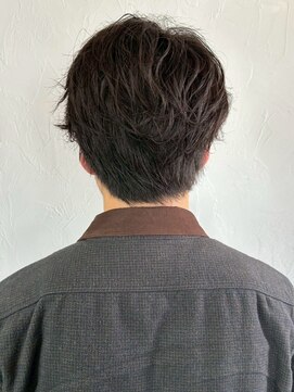 マップメンズデザイン(map men's design) ビジネスカット ニュアンスパーマ ブラウンカラー 20代 メンズ