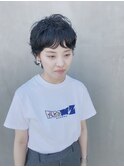 ショートウルフ×パーマ