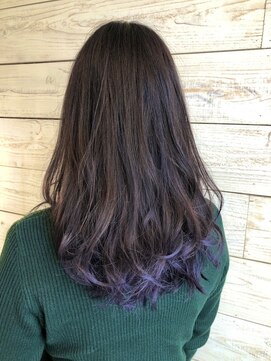 ベルクープス 天王寺店(Belle Coupes) 【ベルクープス天王寺】橋口大 裾カラー ラベンダーブルー