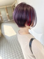 ブレイズ ザ サロン(BLAZE THE SALON)&nbsp;絶壁解消ノーセットインナーカラーショートボブ【BLAZE 大庭】