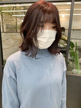 アンドスタイル(&style) 【大名店　江藤】ブリーチなしピンクブラウン