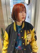 アルカナ 明治神宮前原宿(ARCANA)&nbsp;ウルフカット　ボブ　オレンジカラー　オレンジベージュ