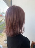外ハネ×ピンク
