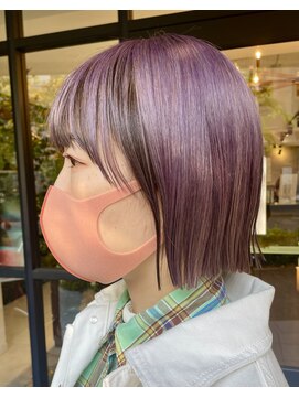アイフィール アヴェダ 瑞江店(i feel AVEDA) 【林】ミニボブ ラベンダーカラー
