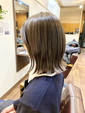 ヘアー グリーン(hair green) ぱっつん外ハネボブ【髪質改善/百合ヶ丘】