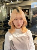 くびれヘア/韓国ヘア/ヨシンモリ/ミディアムヘア/新宿三丁目