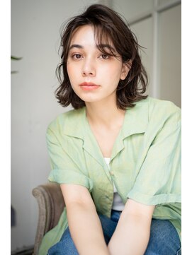 マグノリア オモテサンドウ(MAGNOLiA Omotesando) ワンカールパーマでくしゃっとニュアンスボブウルフ・・・HINATA