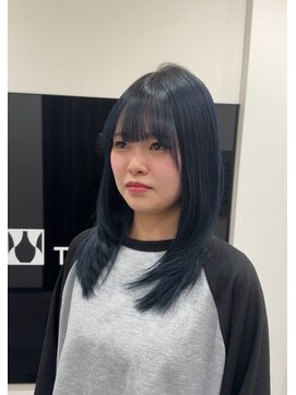 ジエクト 本店(The Ect) ○マロンベージュ ネイビーブルー レイヤーカット