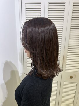 アドラーブル 万代店 (adorable) 大人可愛い小顔ミディアムチョコレートカラーブリーチなし20代