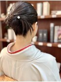 訪問着着付け×カチモリタイトシニヨン