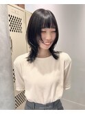 ミディアムロング×ハイレイヤー