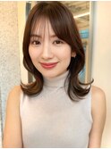20代30代40代レイヤーカットミニウルフデジタルパーマくびれヘア