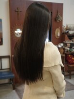 チャプター 問屋町(chapter)&nbsp;ケアカラーオリーブグレージュ艶暗髪ロング