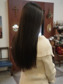 チャプター 問屋町(chapter) ケアカラーオリーブグレージュ艶暗髪ロング