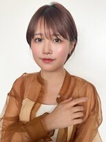 ビーチ(BEACH)&nbsp;イメチェン ピンクベージュ 前髪 大人ショート 似合わせカット