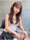 【kate 大宮】ピンクブラウン×小顔レイヤースタイル