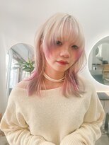 アンフィグ 吉祥寺(anfig)&nbsp;淡いピンクを添えたレイヤースタイル