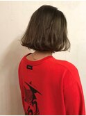 パッツンボブ×ライトベージュブラウン・ロブ・ミディ