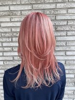 トニーアンドガイ 広尾店(TONI & GUY)&nbsp;コーラルピンク×レイヤーロングスタイル/20代30代40代
