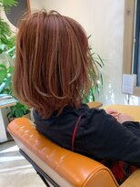 オブ センス(Of Sense)&nbsp;チェリーレッド×ベージュのブレンドカラー