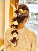 卒業式こなれ感玉ねぎヘアセット♪