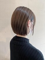 リフレアンドケア ミチ 幸町店(refre&care MICHI)&nbsp;前下がりボブ　秋冬カラー　アッシュグレージュ