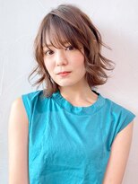 アイティーバイアルバム 八王子店(IT by ALBUM)&nbsp;ミディウェーブ_ミニウルフテラコッタくすみブルー_8845