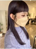 Hona hair ☆ ダークブルーバイオレット×オン眉ストレート