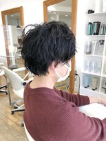 ヘッズ 本八幡店(HEADS)&nbsp;かき上げヘア　ニュアンスマッシュ　サイドパート　韓国マッシュ