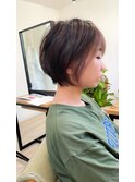 斜めバング/グレージュカラー/デザインカラー/明石/大久保