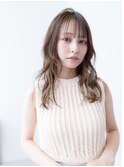 20代30代大人かわいい小顔ひし形レイヤーカットグレージュカラー