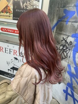 ロンドシェリ 仙台(Lond Cheri) ブリーチなしダブルカラー チェリーピンク 髪質改善小顔韓国