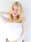 【柴田優香】フェイスレイヤーに透明感のあるハイトーンブロンド