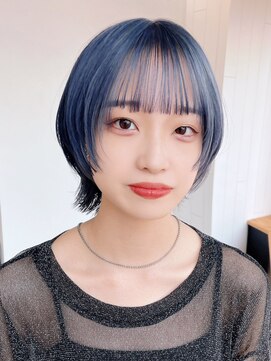 アイティーバイアルバム 藤沢店(IT by ALBUM) アッシュブラックブルーグレージュくびレイヤー_ba483891