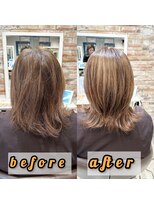 ヘアアンドメイク アース 聖蹟桜ヶ丘店(HAIR&MAKE EARTH)&nbsp;白髪ぼかしウルフ